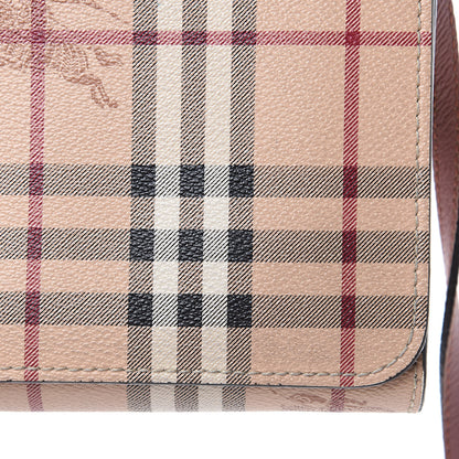 Burberry Derby Calfskin Haymarket Check Small Loxley Crossbody Cinnamon Red Multicolor 13 of 15