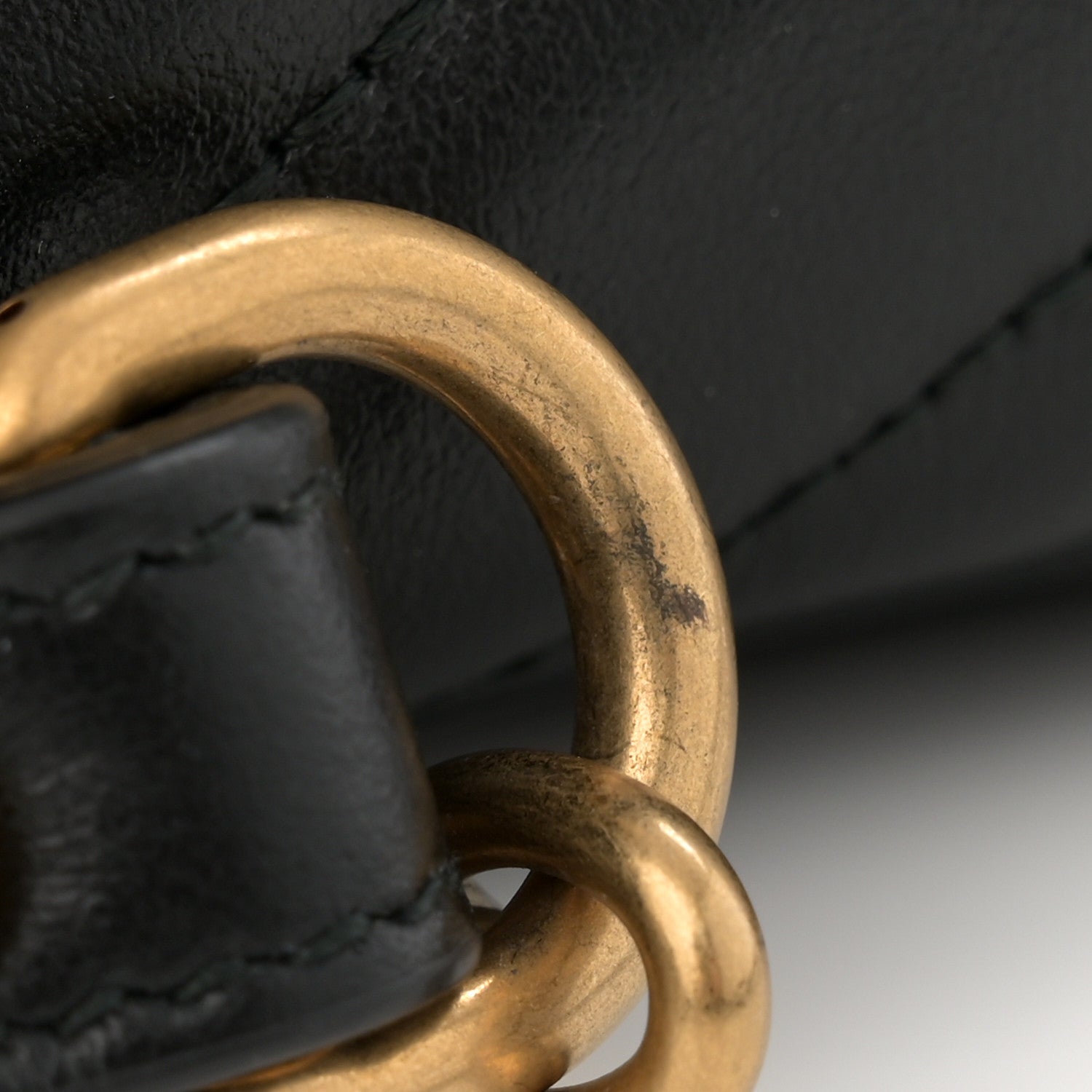 Gucci Calfskin Matelasse Large GG Marmont Shoulder Bag Black 11 of 12