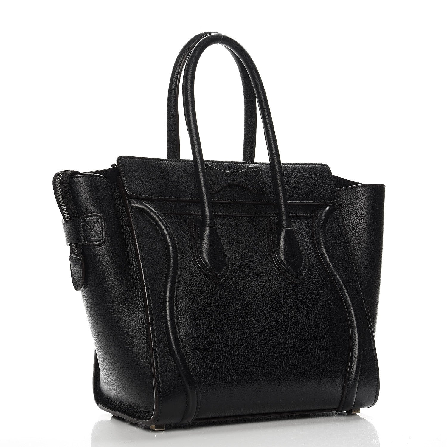 Celine Drummed Calfskin Micro Luggage Black 3 of 16