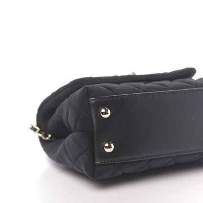 Chanel Velvet Crystal Quilted Extra Mini Coco Handle Flap Black 8 of 11