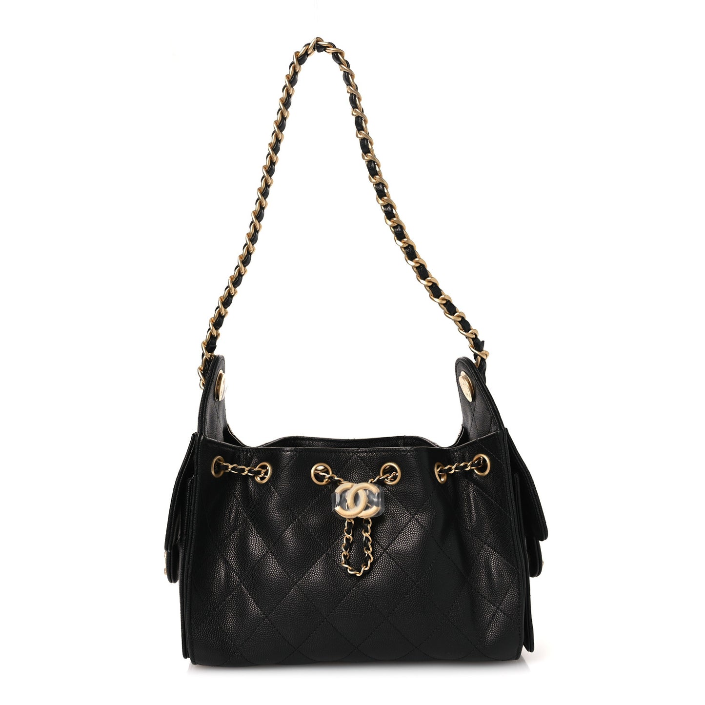 Caviar Quilted Mini Chanel 25 Handbag Black