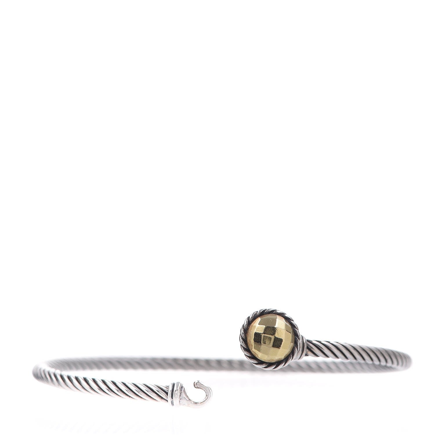 David Yurman Sterling Silver 18K Yellow Gold 3mm Chatelaine Bracelet 5 of 5