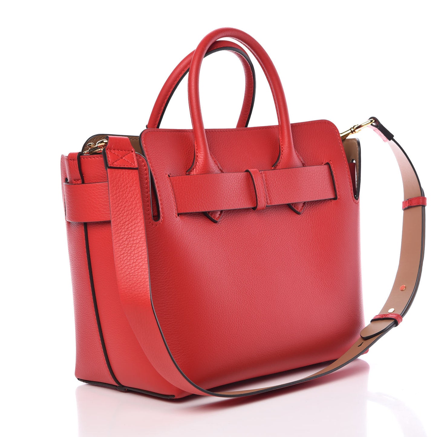 Soft Grain Calfskin Small Belt Bag Bright Military Red