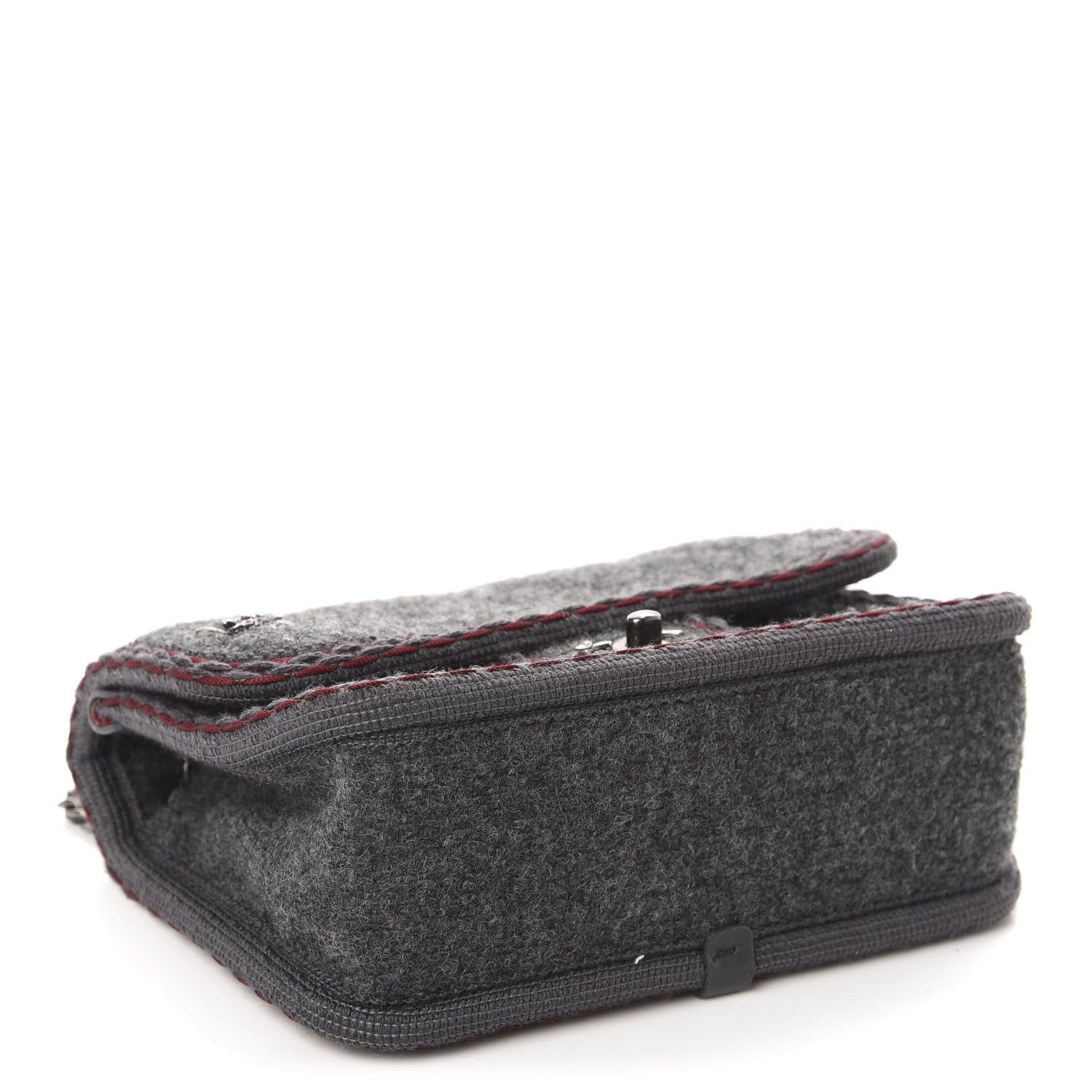 Chanel Wool Quilted Mini Edelweiss Single Flap Grey 5 of 11