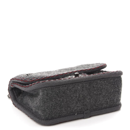 Chanel Wool Quilted Mini Edelweiss Single Flap Grey 5 of 11