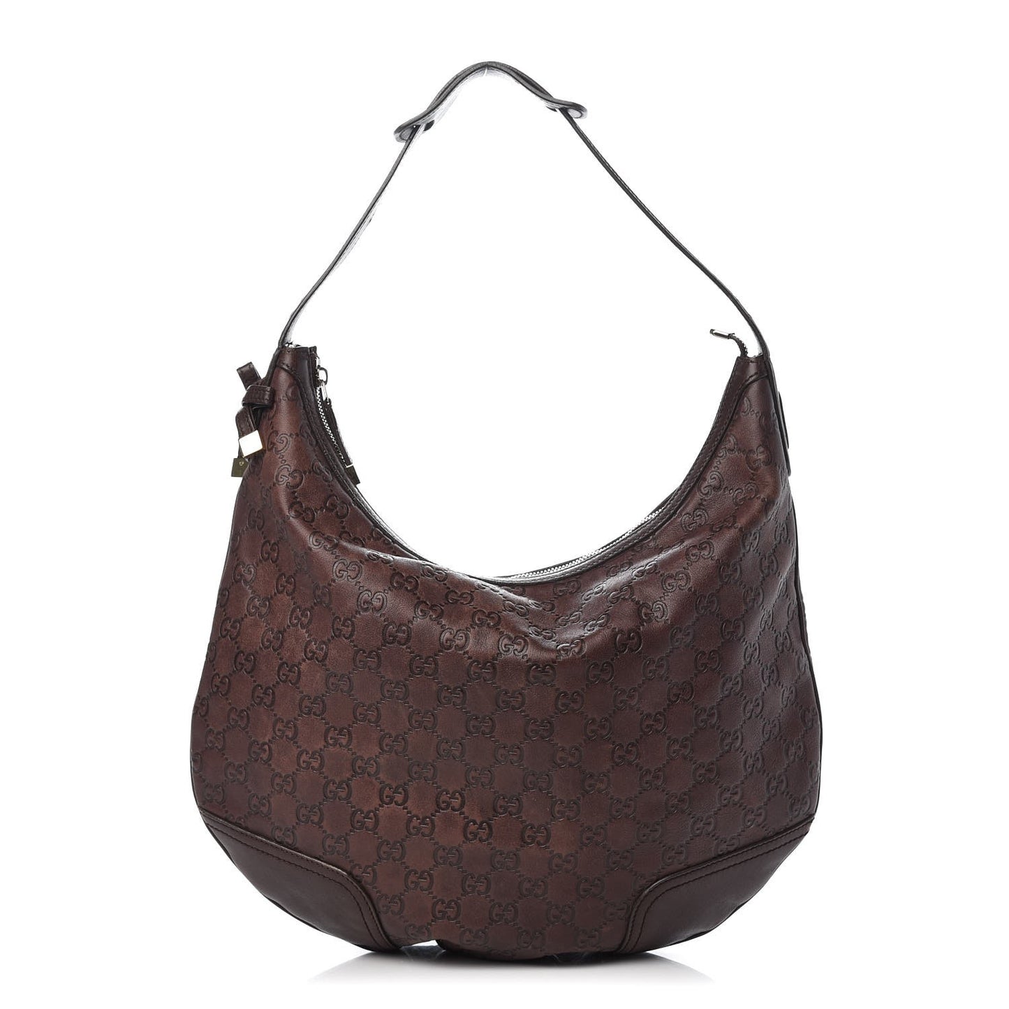 Guccissima Large Princy Hobo Dark Brown