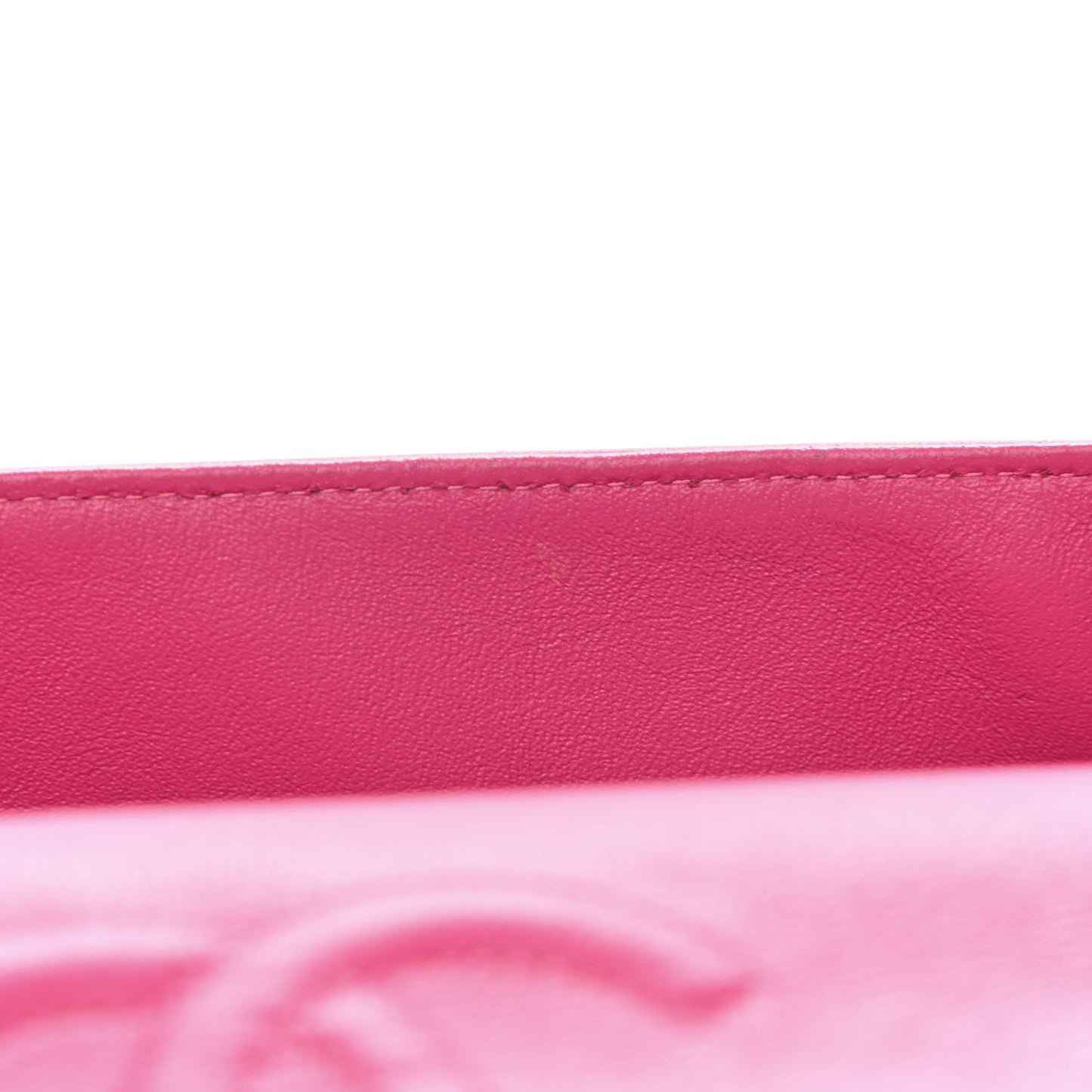 Lambskin Chevron Quilted Medium Double Flap Pink
