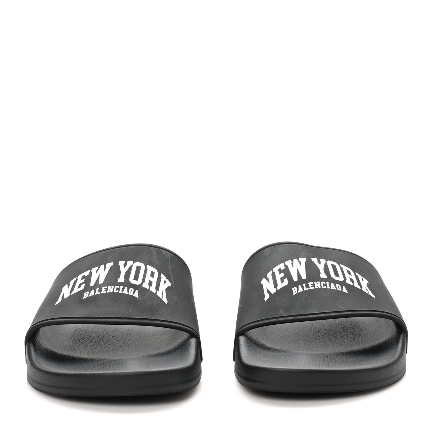 Rubber New York Womens New York Pool Slide Sandals 37 Black