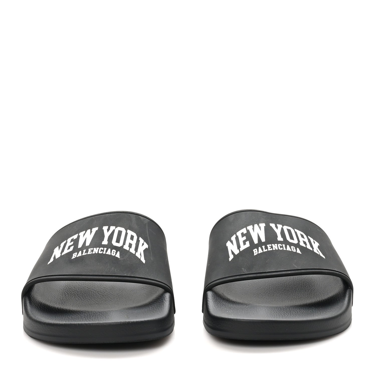 Balenciaga Rubber New York Womens New York Pool Slide Sandals 37 Black 3 of 8