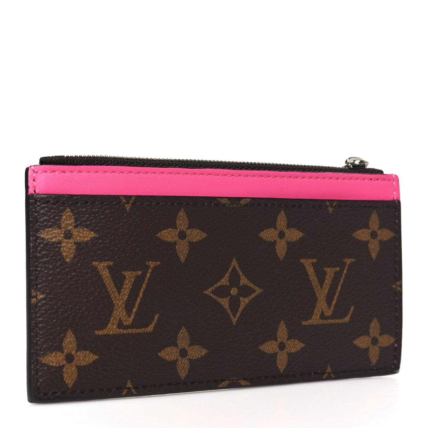 Monogram Calfskin Coin Card Holder Rose