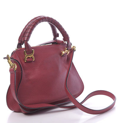 Chloe Calfskin Baby Marcie Satchel Peony Red 4 of 10