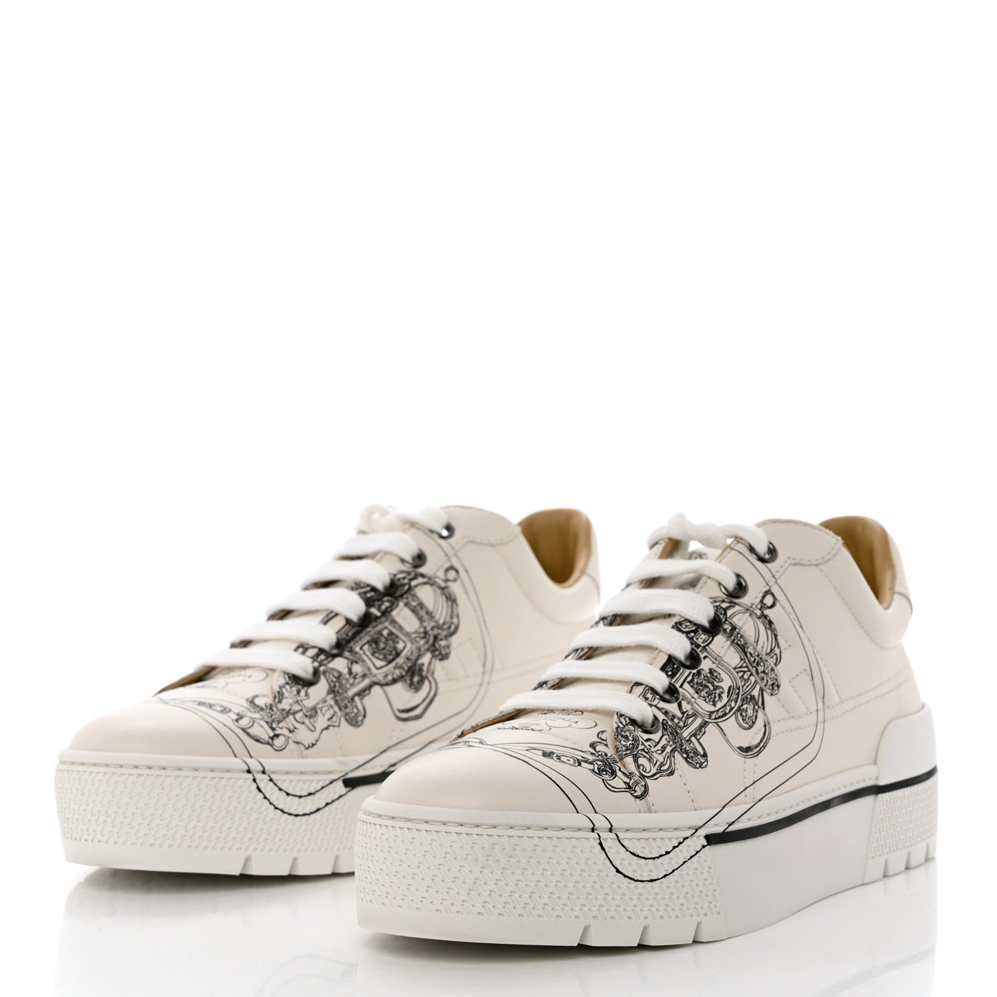 Swift Brides de Gala Print Womens Voltage Sneakers 37 White Black