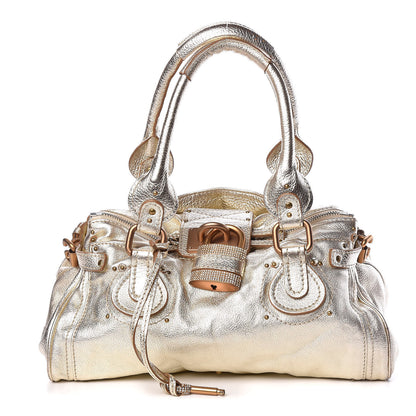 Chloe Metallic Calfskin Paddington Satchel Gold 1 of 13
