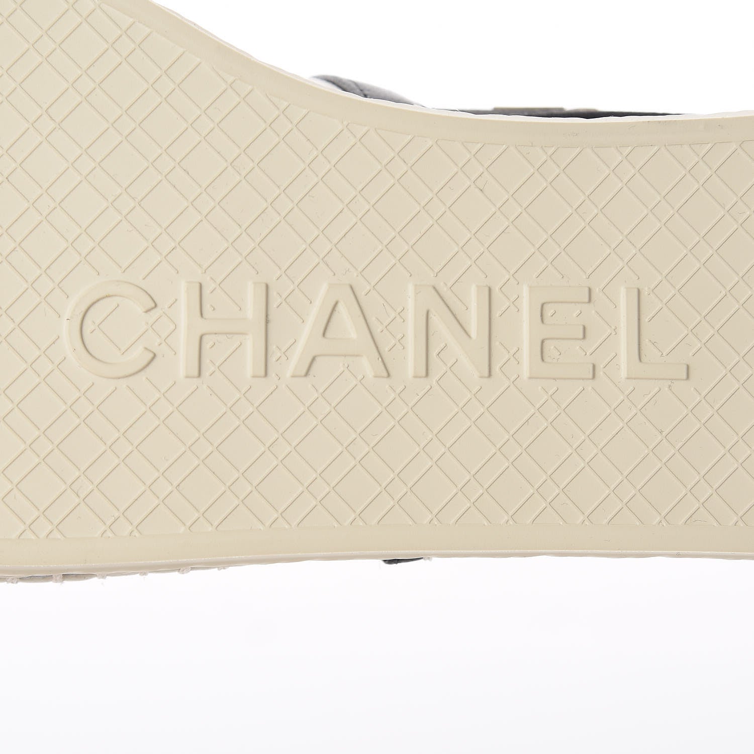 Chanel Lambskin Grosgrain CC Slingback Espadrilles 37 Black White 8 of 9