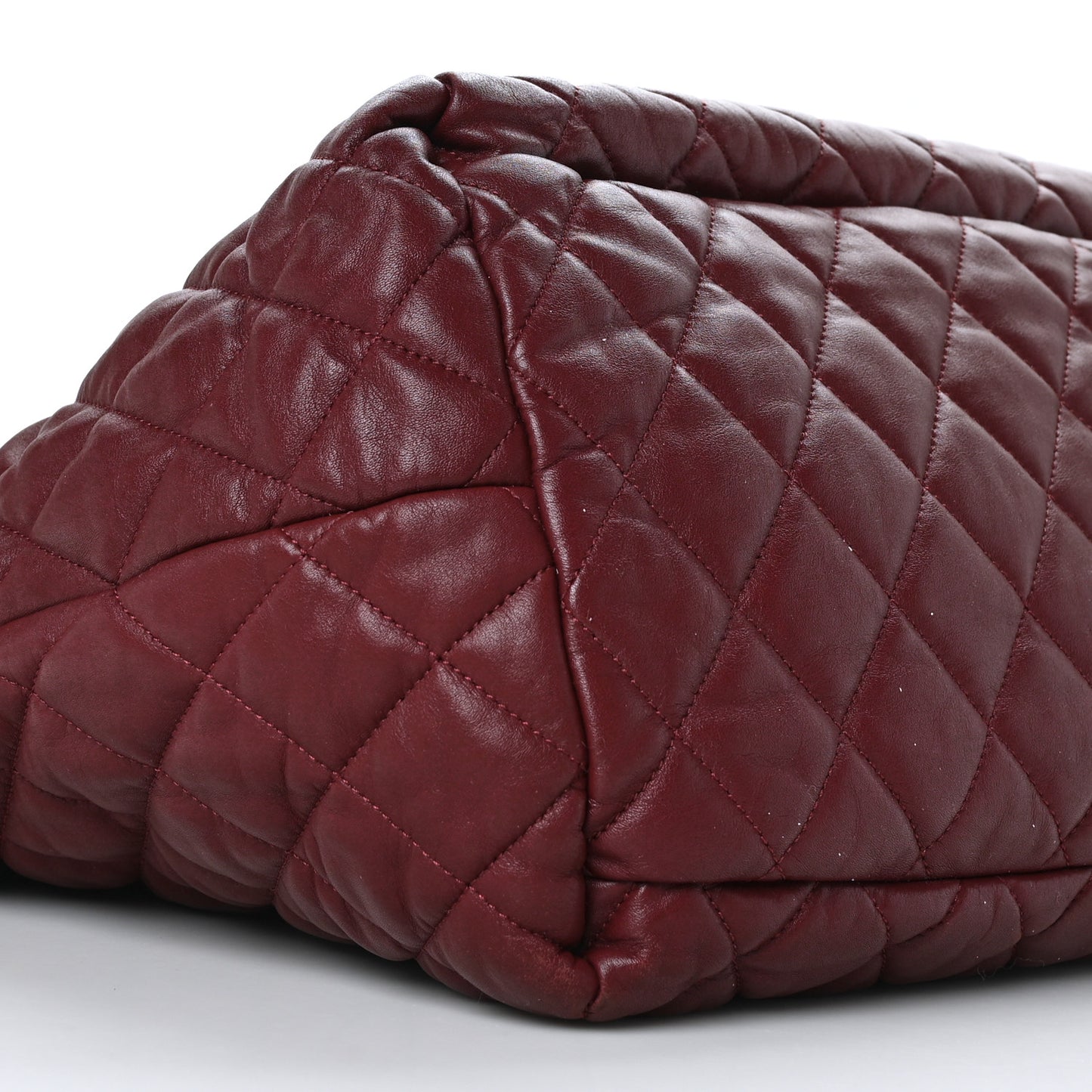 Lambskin Quilted Medium Coco Cocoon Reversible Tote Black