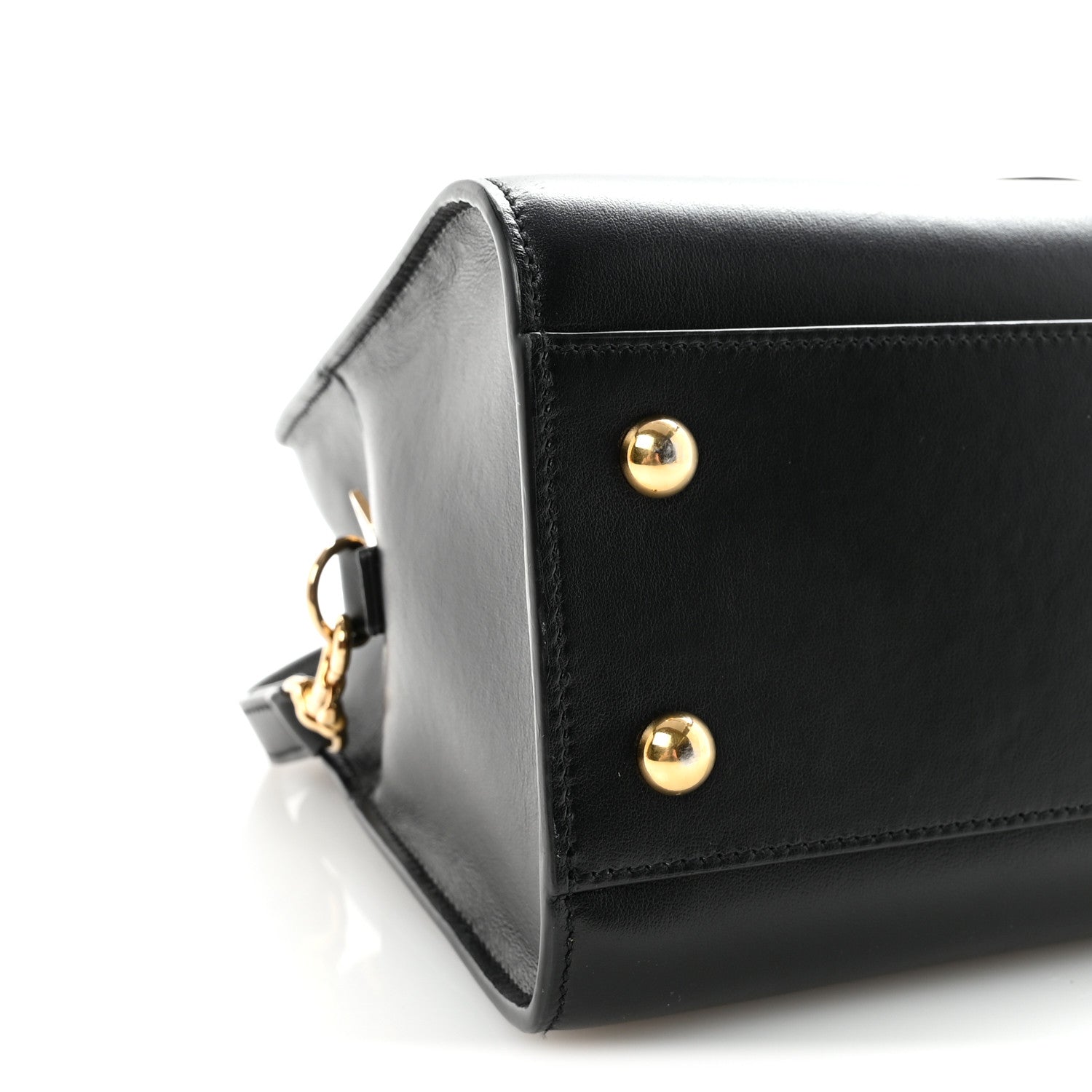 Saint Laurent Calfskin Monogram Baby Cabas Black 8 of 9