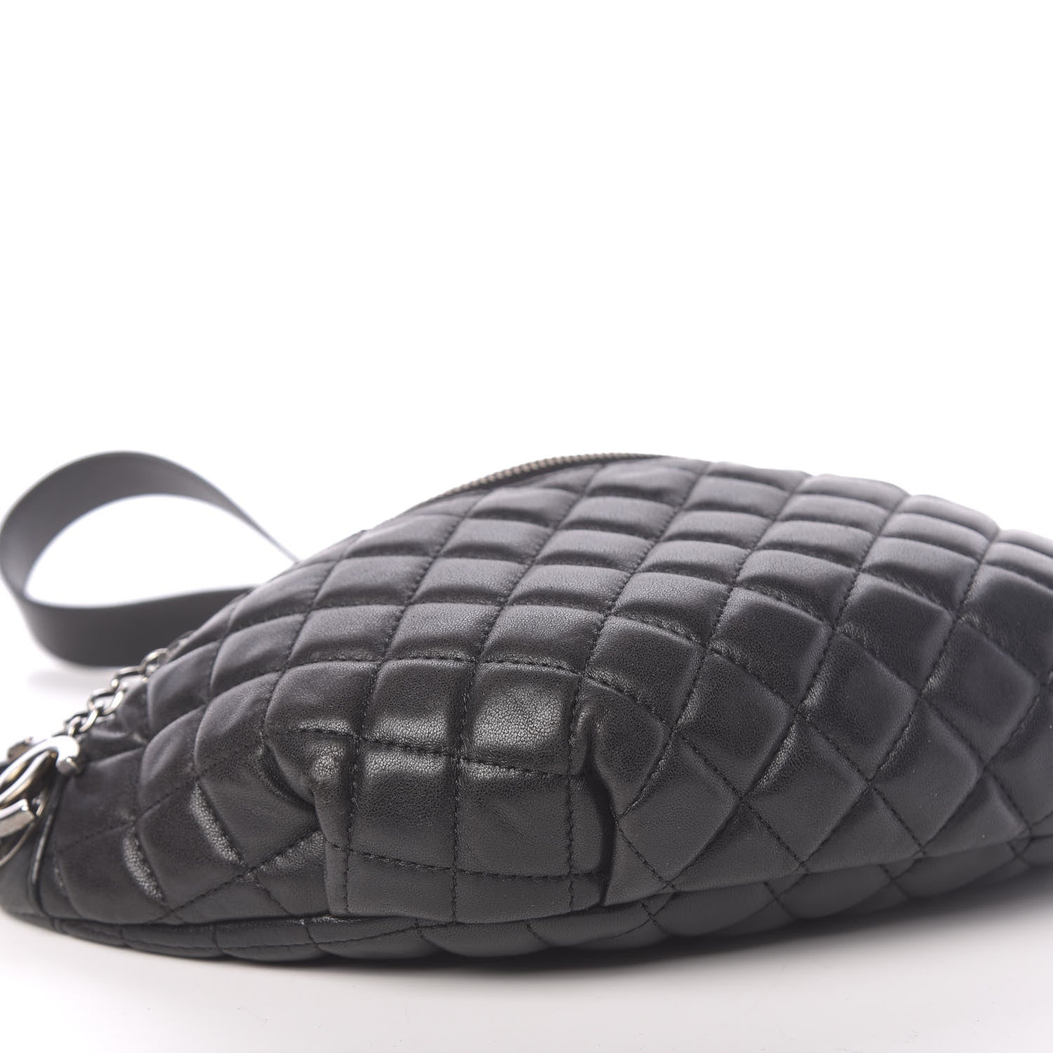 Chanel Lambskin Quilted Banane Waist Bag Fanny Pack Black 10 of 18