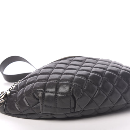 Chanel Lambskin Quilted Banane Waist Bag Fanny Pack Black 10 of 18