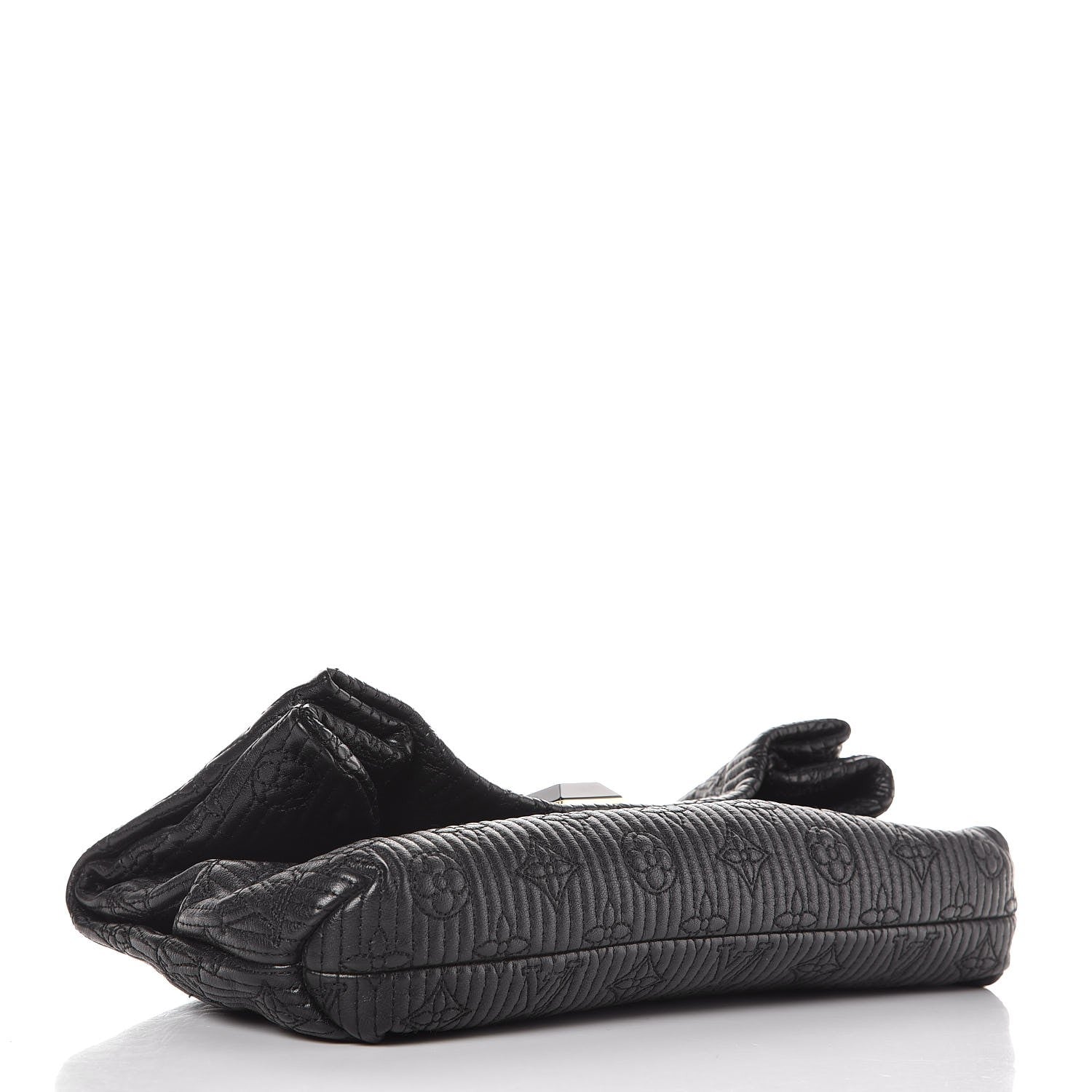 Louis Vuitton Calfskin Quilted Monogram Altair Clutch Black 4 of 7