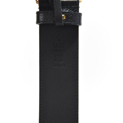 Gucci Textured Calfskin Double G 40mm Belt 90 36 Black 3 of 4