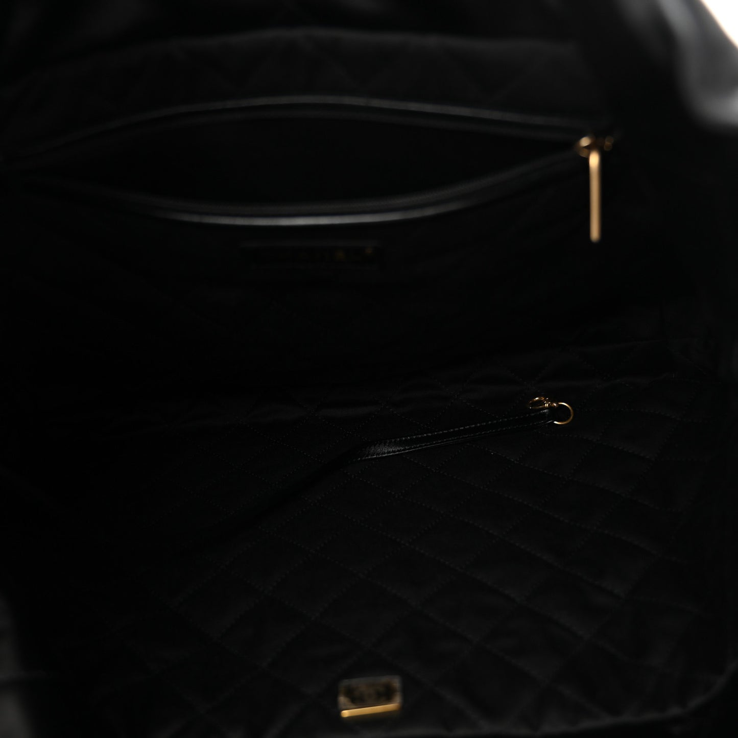 Shiny Calfskin Quilted Chanel 22 Black