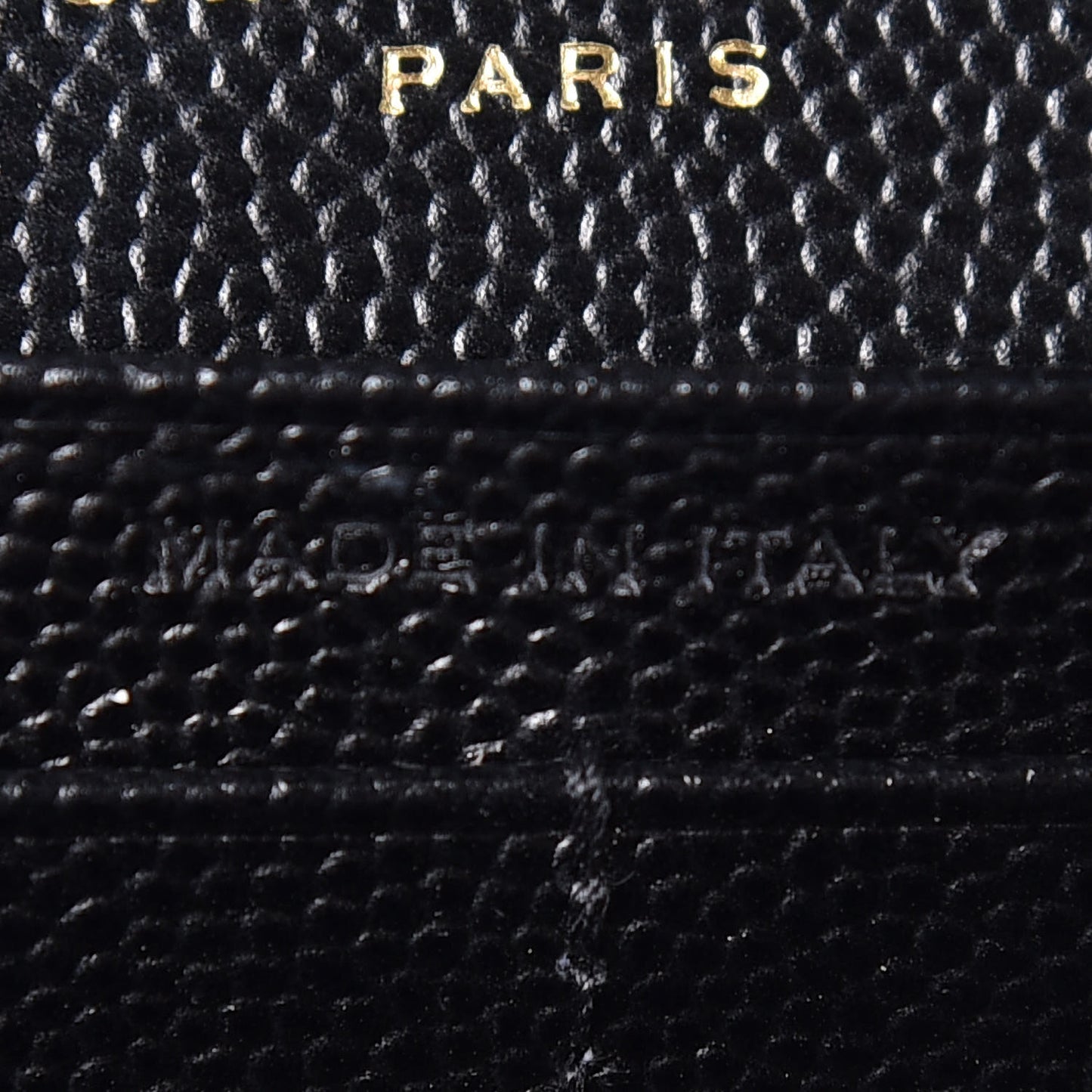 Grain De Poudre Matelasse Chevron Monogram Flap Wallet Black