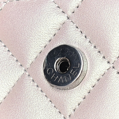 Chanel Iridescent Lambskin Quilted Coco Bow Clutch With Chain White 10 of 12