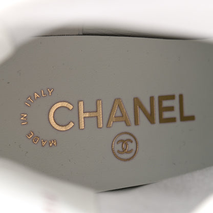 Chanel Lambskin Logo Ankle Boots 37.5 White 6 of 12