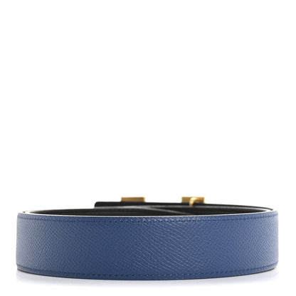 Hermes Epsom Swift 32mm Martelee H Belt 85 34 Bleu Agate Black 2 of 8