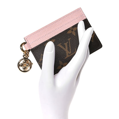 Louis Vuitton Monogram LV Charms Card Holder Rose Ballerine 2 of 7