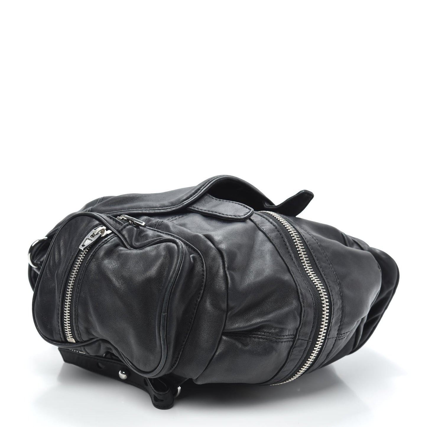 Lambskin Marti Backpack Bag Washed Black Rhodium Hardware