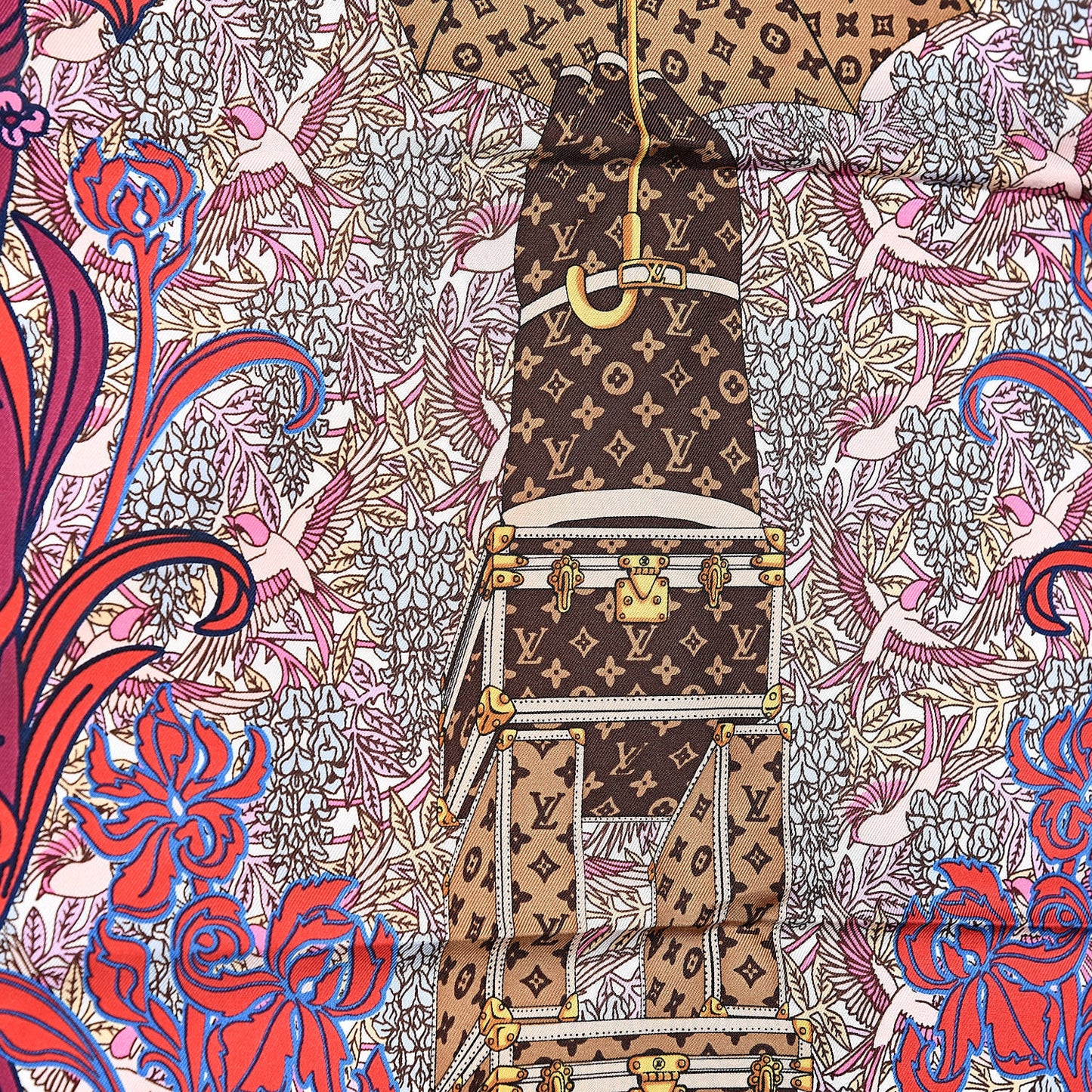 Silk Louis A Paris Square Scarf Fuchsia