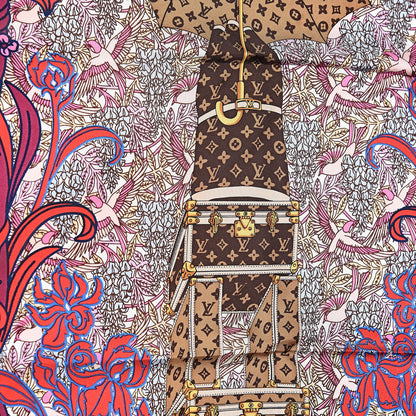 Louis Vuitton Silk Louis A Paris Square Scarf Fuchsia 3 of 5