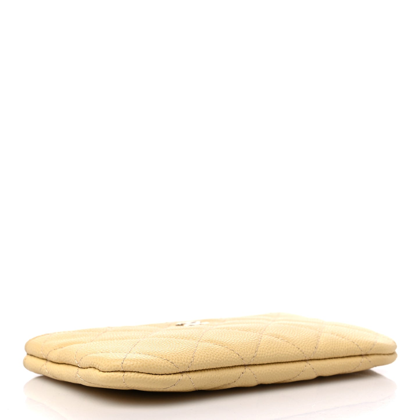Caviar Quilted Small Pouch Yellow