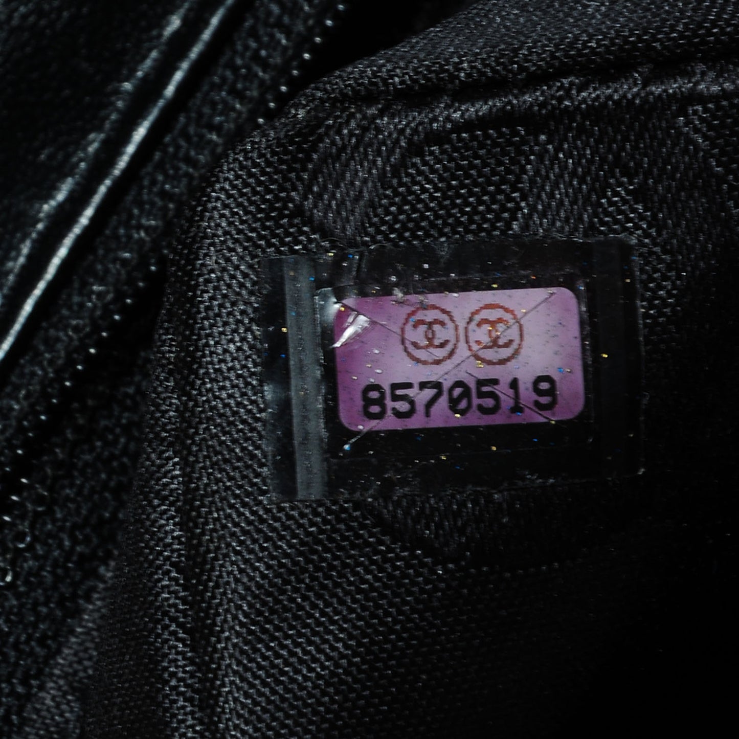 Patent Calfskin Quilted Mini Square Flap Black
