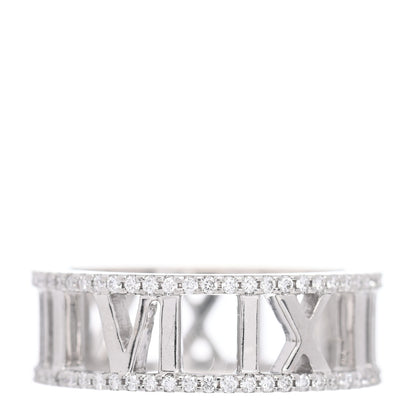 Tiffany 18K White Gold Diamond Atlas Open Pave Ring 51 5.75 3 of 4