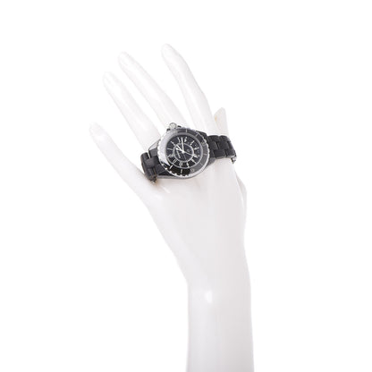 Chanel Stainless Steel Ceramic 33mm J12 Quartz Watch Black 2 of 7