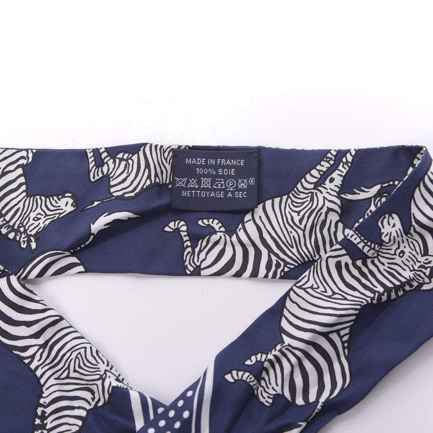 Silk Les Zebres Twilly Gris Marine Black White