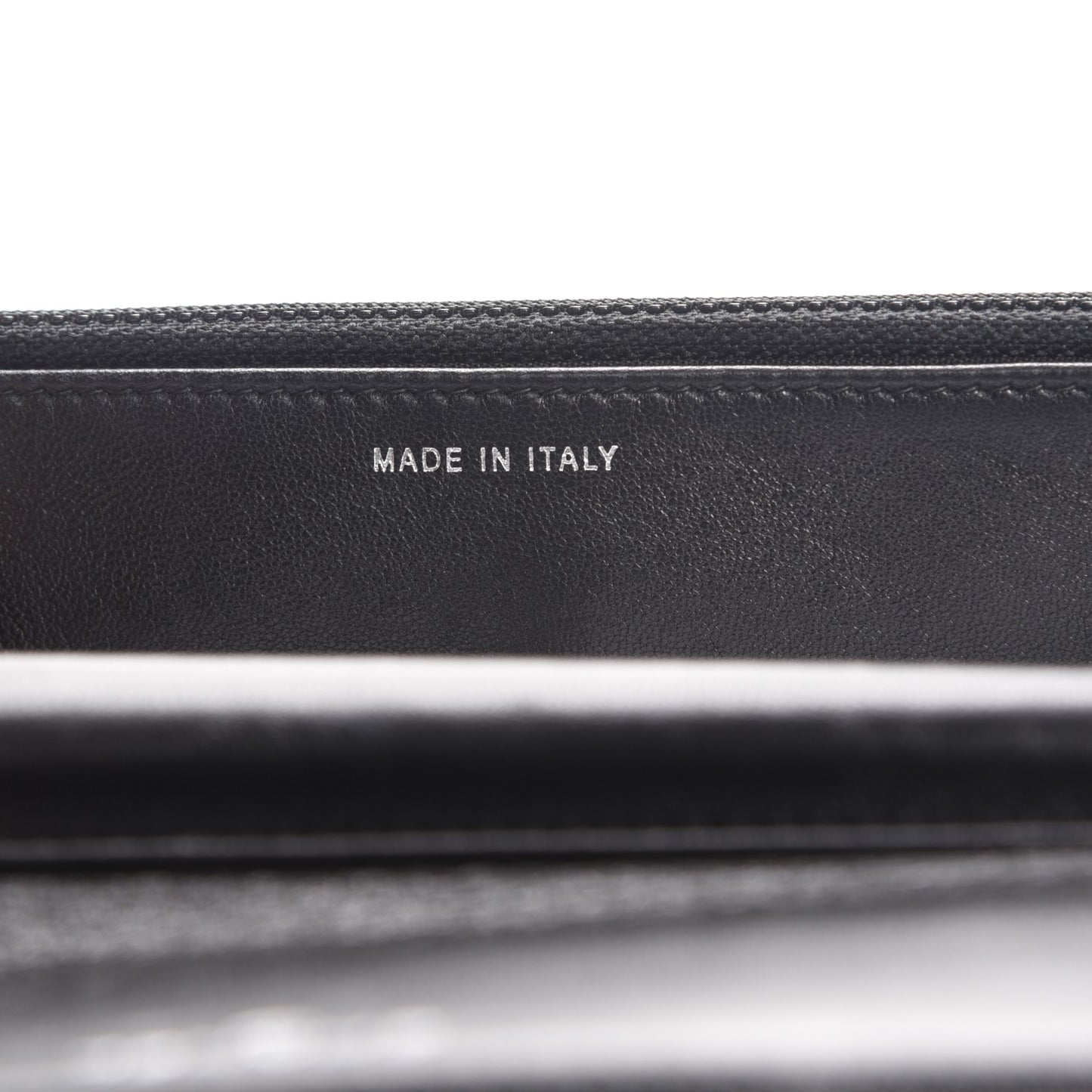 Calfskin Strass Boy Wallet On Chain WOC Black