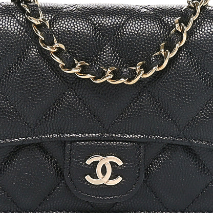 Chanel Caviar Quilted Mini Chain Bag Black 9 of 11