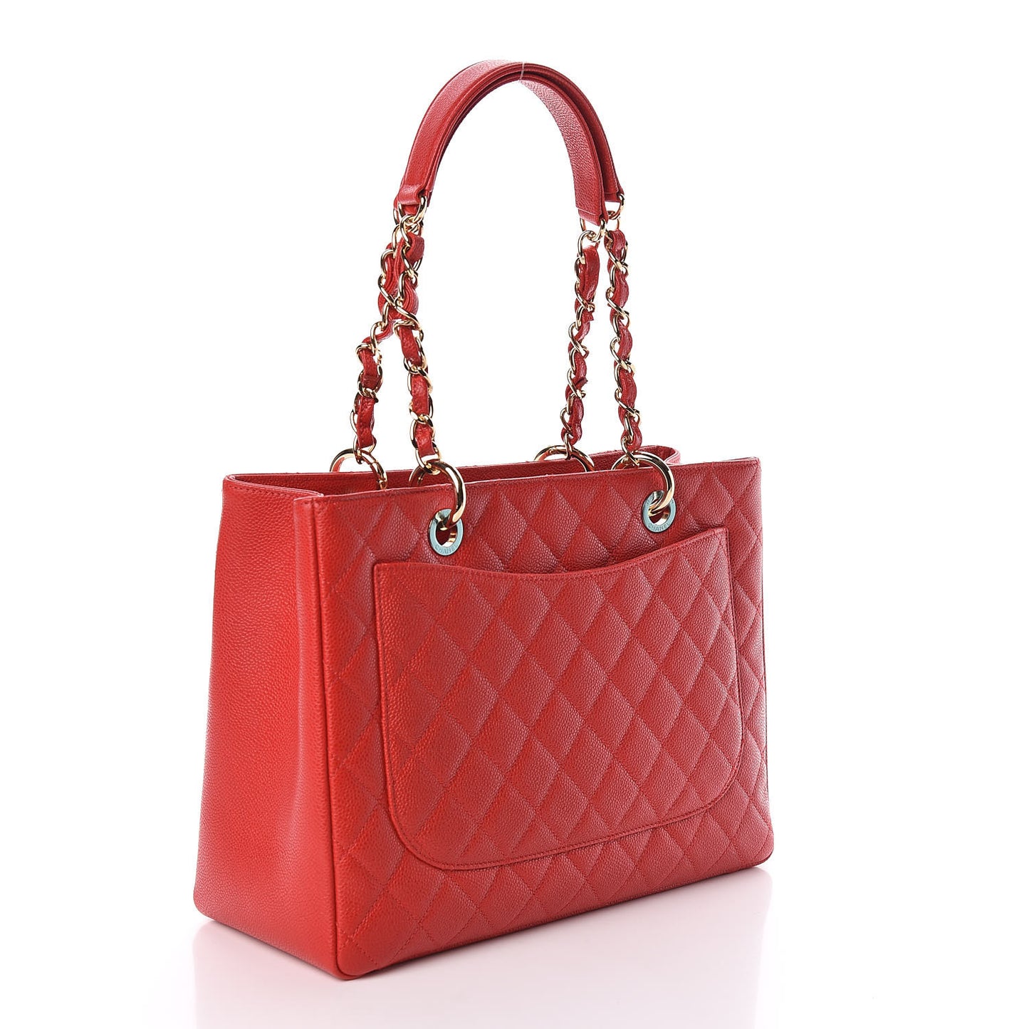 Caviar Quilted Grand Shopping Tote GST Red