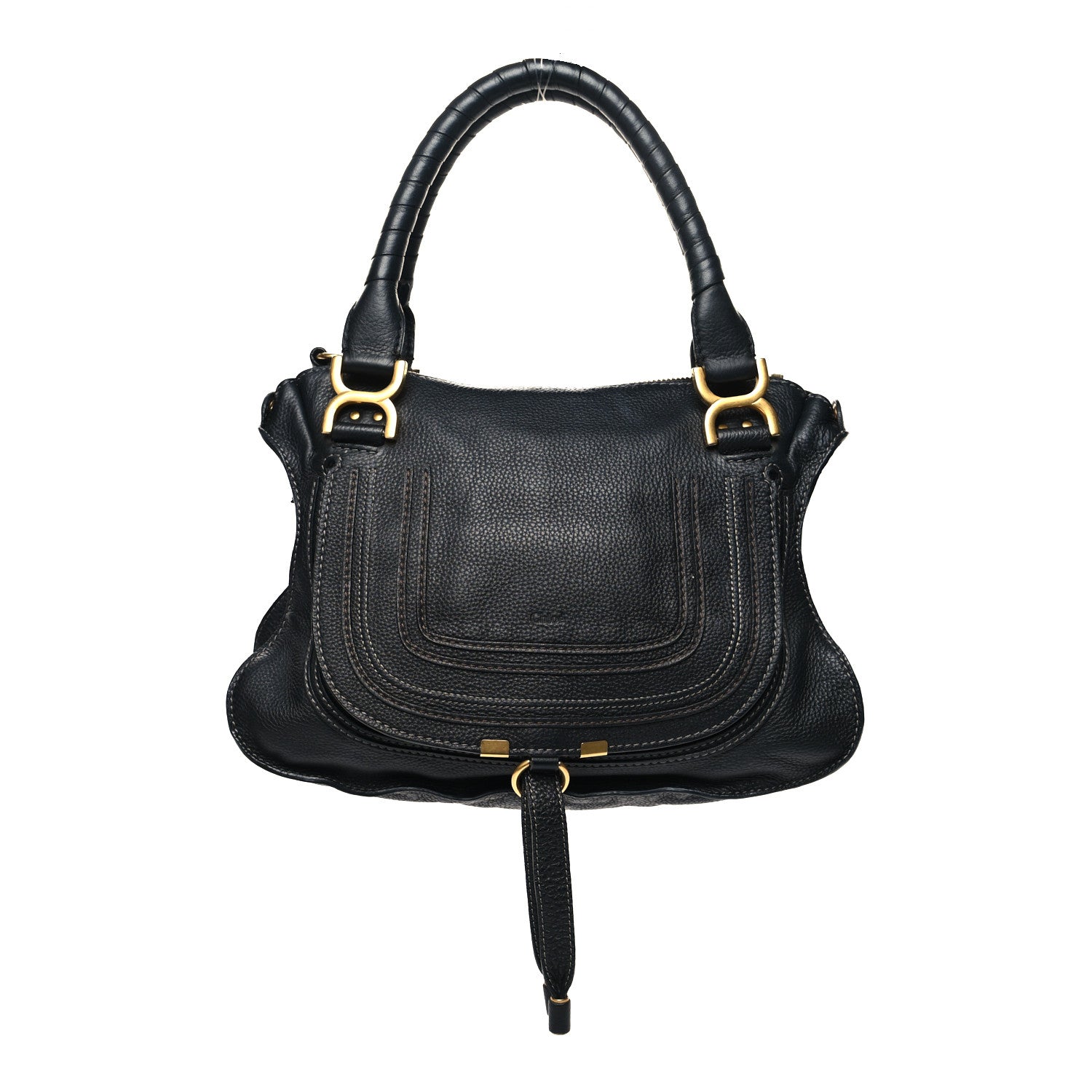 Chloe Calfskin Medium Marcie Satchel Black 1 of 12