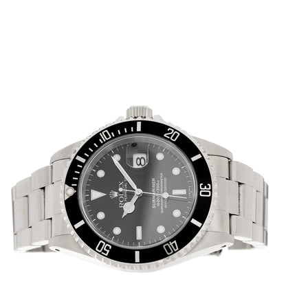 Rolex Stainless Steel 40mm Oyster Perpetual Submariner Date Watch Black 16610 2 of 4