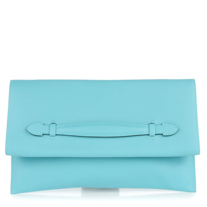 Hermes Swift Pliplat Clutch Bleu Saint Cyr 1 of 8
