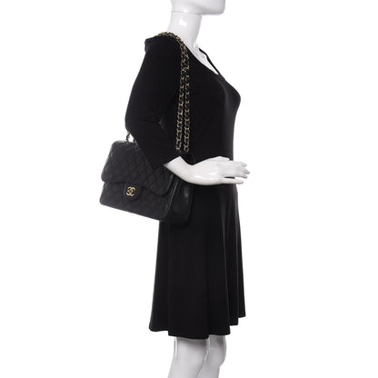 Chanel Caviar Quilted Jumbo Double Flap Black 2 of 11