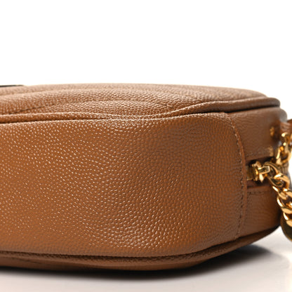 Saint Laurent Grain De Poudre Matelasse Monogram Mini Lou Camera Bag Dark Natural 10 of 11