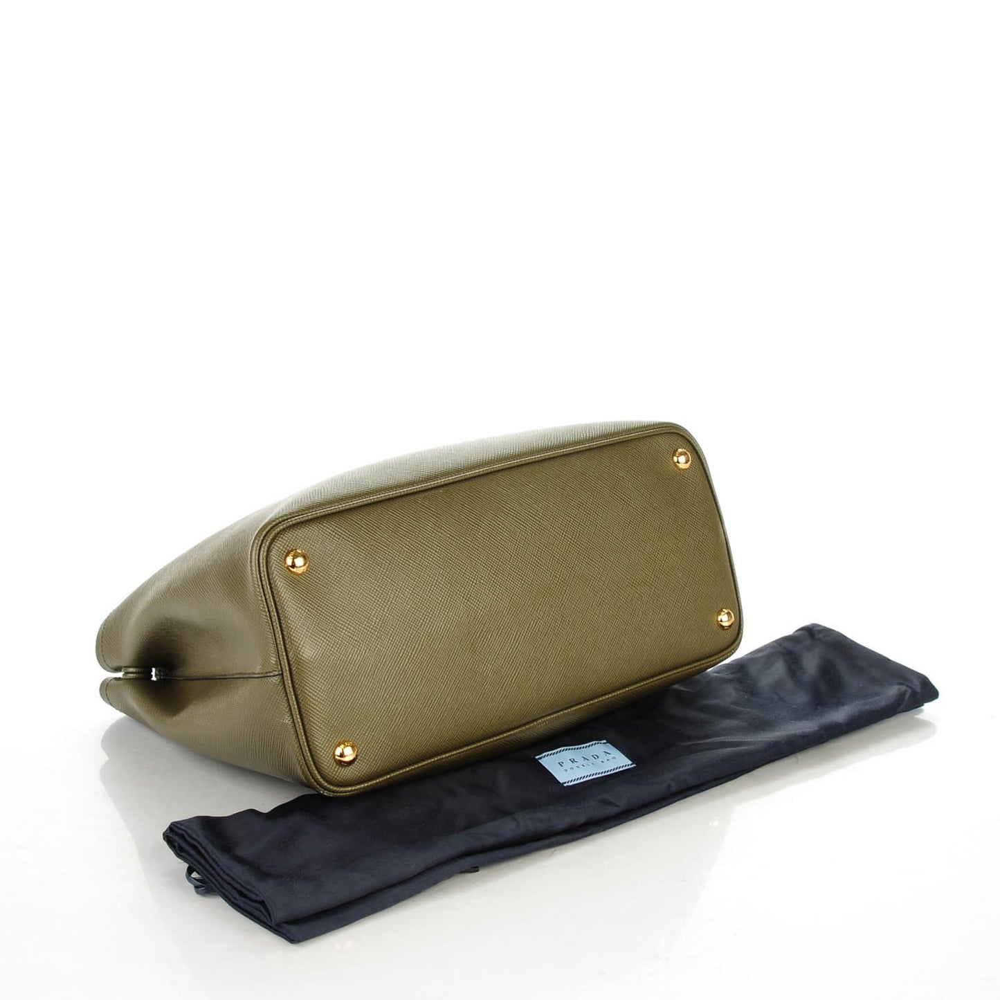 Saffiano Cuir Medium Double Bag Militare Black