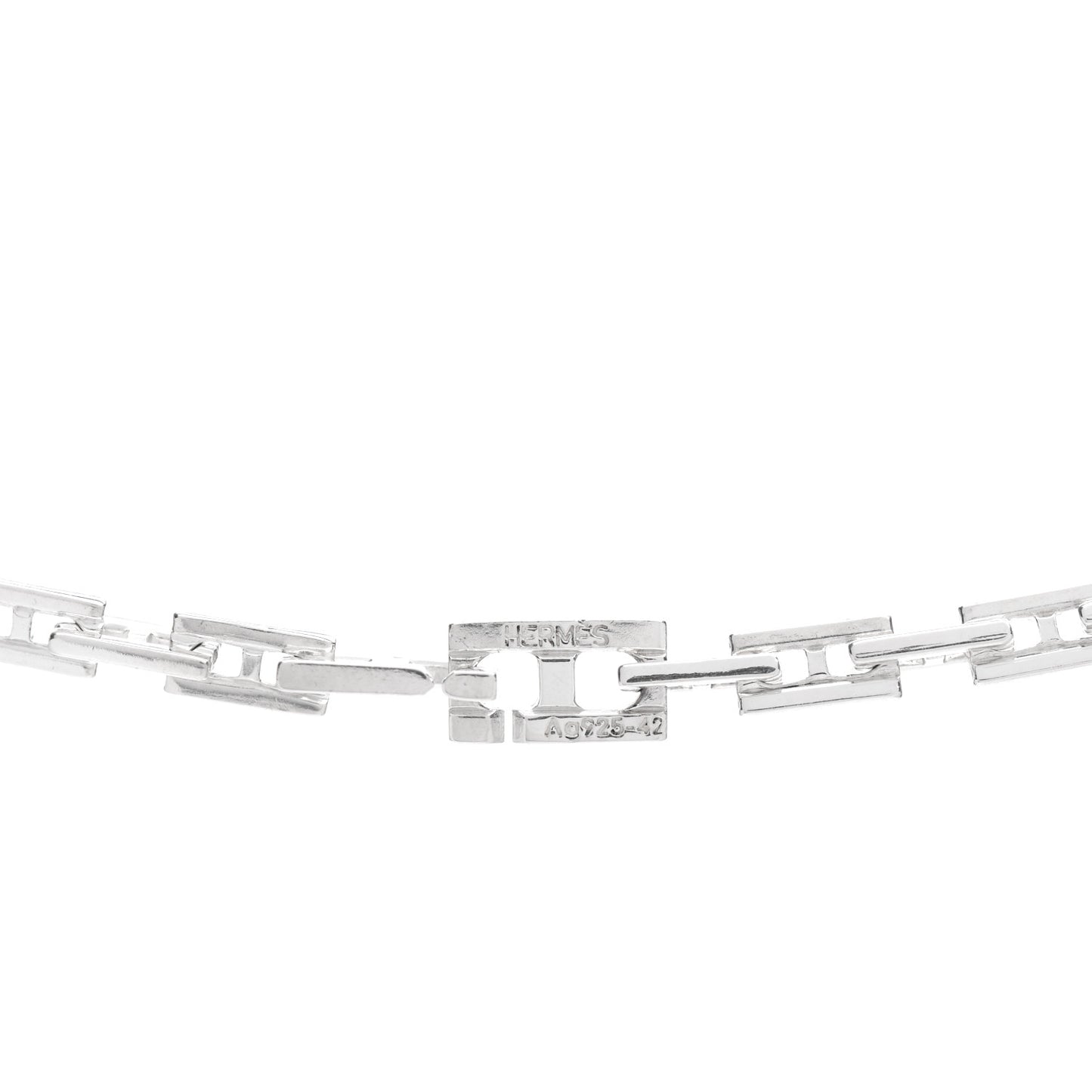Sterling Silver H Logo Hercules Link Necklace
