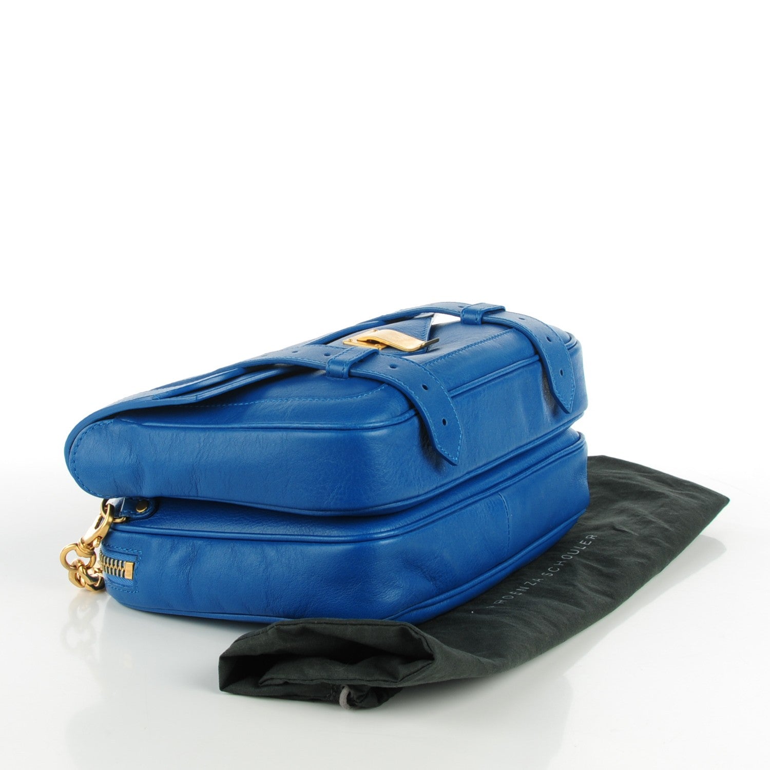 Proenza Schouler Calfskin Chain Strap Double Bag Peacock 4 of 8