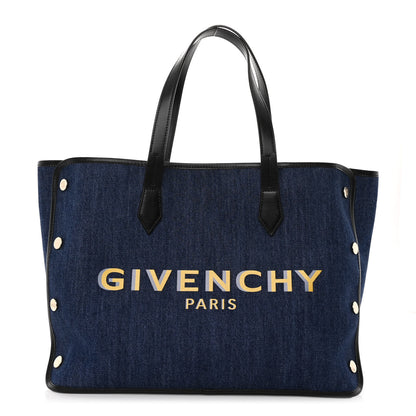 Givenchy Denim Medium Logo Bond Shopper Tote Blue 1 of 9